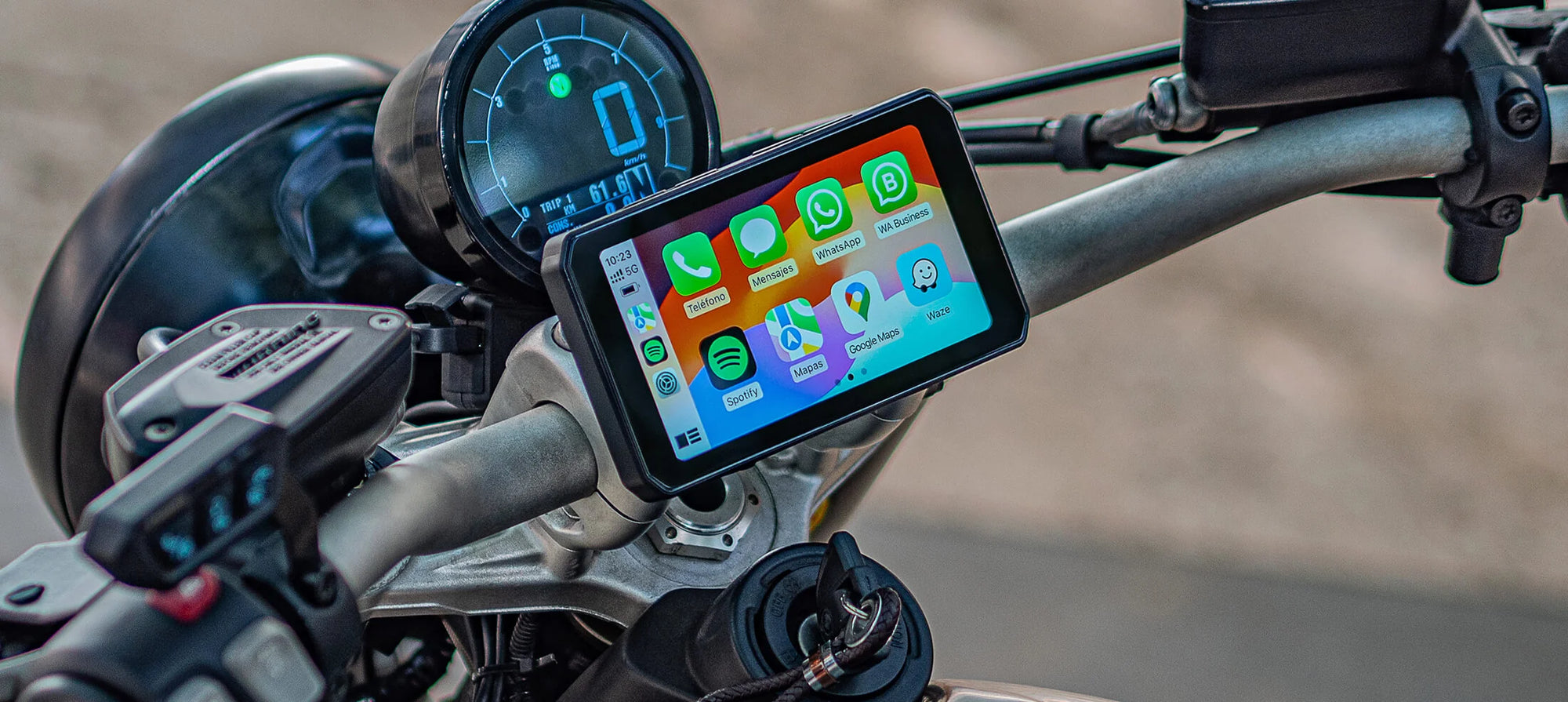 PANTALLA  CHIGEE AIO-5 LITE pantalla inteligente pensada para llevar la co­nectividad de tu moto